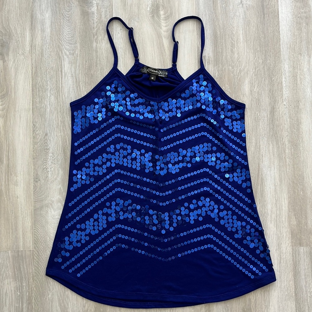 Royal Blue Sparkly Top